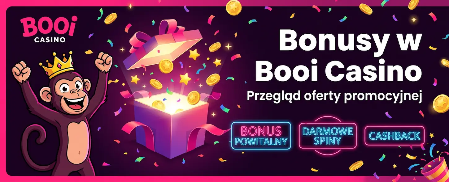 Bonusy w Booi Casino – bonus powitalny, darmowe spiny i cashback w pełnej ofercie promocyjnej.